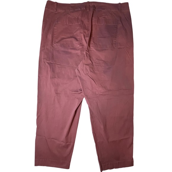 A New Day Women's Chinos Plus 18W Burgundy Red Straight Leg Ankle Stretch Office - Picture 2 of 14